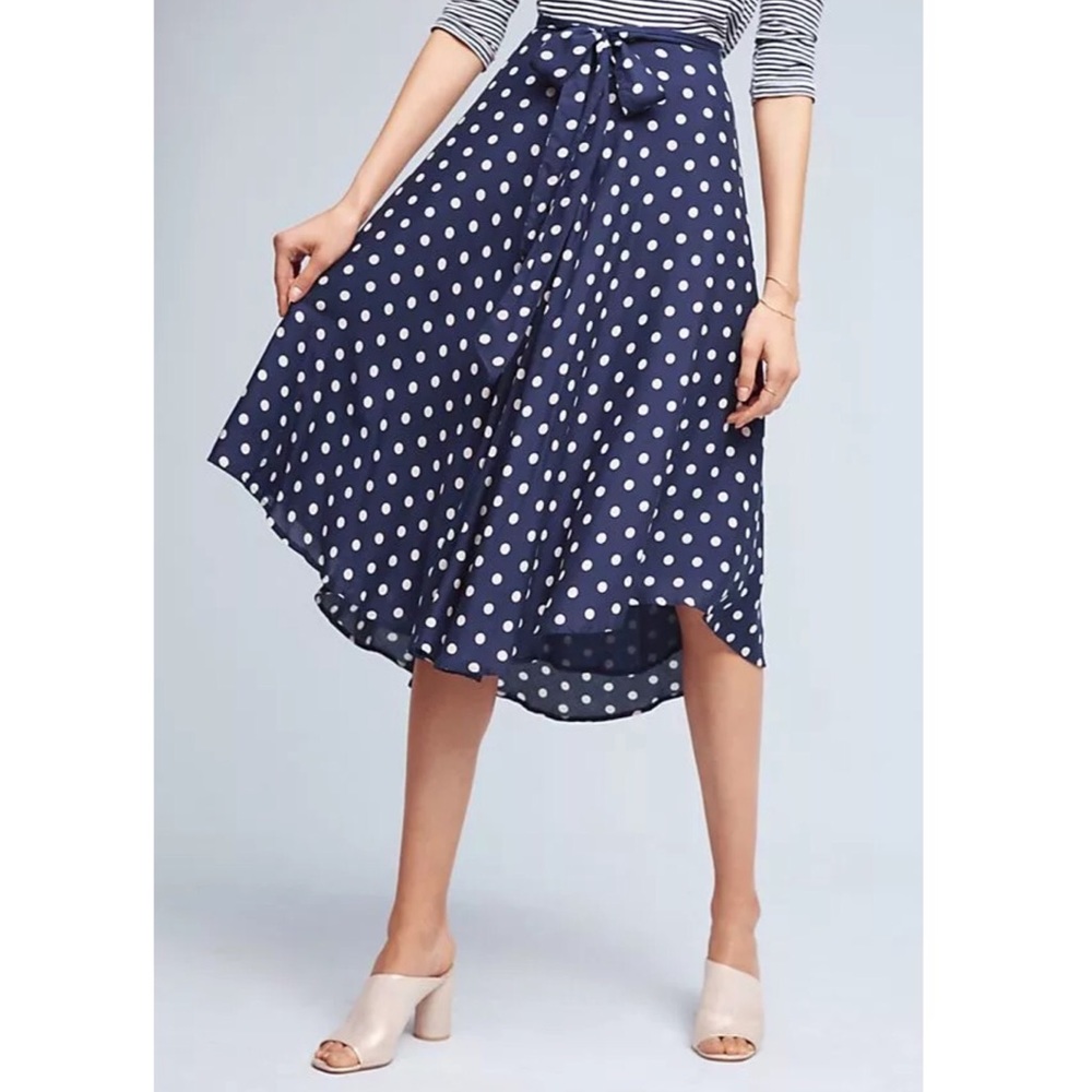 Anthropologie Tandy Polka Dot Midi Skirt - Picture 1 of 4
